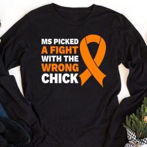 MS Warrior MS Picked A Fight Multiple Sclerosis Awareness Longsleeve Tee 1 5