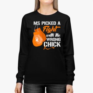 MS Warrior MS Picked A Fight Multiple Sclerosis Awareness Longsleeve Tee 2 1