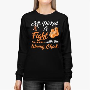 MS Warrior MS Picked A Fight Multiple Sclerosis Awareness Longsleeve Tee 2 3