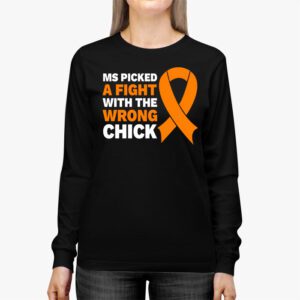 MS Warrior MS Picked A Fight Multiple Sclerosis Awareness Longsleeve Tee 2 5