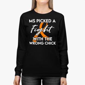 MS Warrior MS Picked A Fight Multiple Sclerosis Awareness Longsleeve Tee 2 6