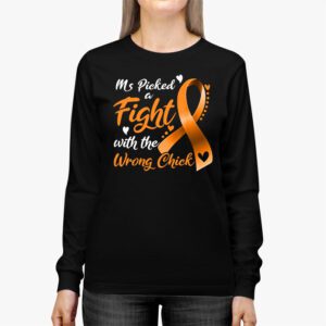 MS Warrior MS Picked A Fight Multiple Sclerosis Awareness Longsleeve Tee 2 7