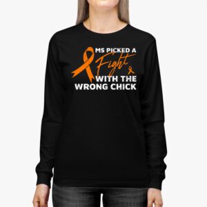 MS Warrior MS Picked A Fight Multiple Sclerosis Awareness Longsleeve Tee 2 8