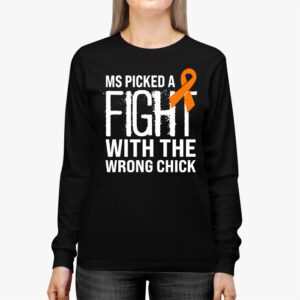 MS Warrior MS Picked A Fight Multiple Sclerosis Awareness Longsleeve Tee 2 9