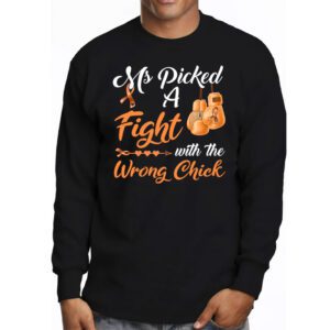 MS Warrior MS Picked A Fight Multiple Sclerosis Awareness Longsleeve Tee 3 3