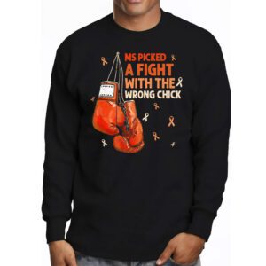 MS Warrior MS Picked A Fight Multiple Sclerosis Awareness Longsleeve Tee 3