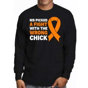 MS Warrior MS Picked A Fight Multiple Sclerosis Awareness Longsleeve Tee 3 5