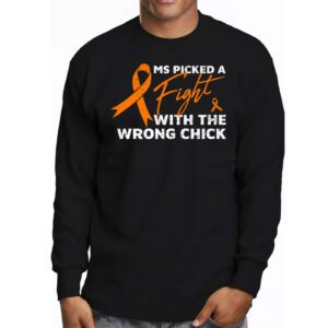 MS Warrior MS Picked A Fight Multiple Sclerosis Awareness Longsleeve Tee 3 8