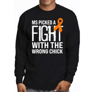 MS Warrior MS Picked A Fight Multiple Sclerosis Awareness Longsleeve Tee 3 9