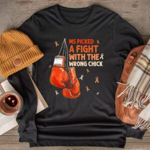 MS Warrior MS Picked A Fight Multiple Sclerosis Awareness Longsleeve Tee