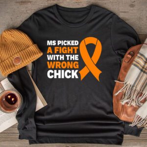 MS Warrior MS Picked A Fight Multiple Sclerosis Awareness Longsleeve Tee