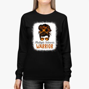 MS Warrior Messy Bun Multiple Sclerosis Awareness Longsleeve Tee 3 1