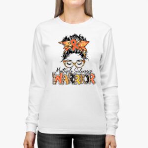 MS Warrior Messy Bun Multiple Sclerosis Awareness Longsleeve Tee 3 3