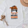 MS Warrior Messy Bun - Multiple Sclerosis Awareness Longsleeve Tee