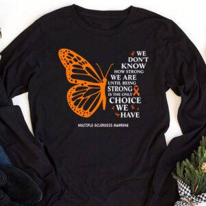 Multiple Sclerosis Awareness Gifts Women Mom Cute Butterfly Longsleeve Tee 1 2