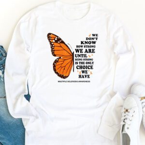 Multiple Sclerosis Awareness Gifts Women Mom Cute Butterfly Longsleeve Tee 1