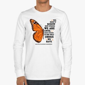 Multiple Sclerosis Awareness Gifts Women Mom Cute Butterfly Longsleeve Tee 3