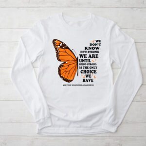 Multiple Sclerosis Awareness Gifts Women Mom Cute Butterfly Longsleeve Tee