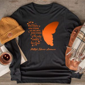 Multiple Sclerosis Awareness Gifts Women Mom Cute Butterfly Longsleeve Tee