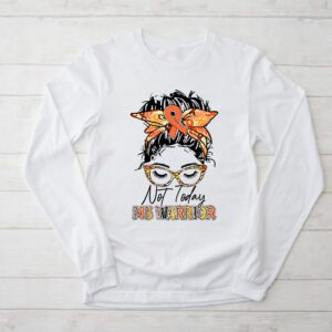 Multiple Sclerosis Awareness Messy Bun MS Warrior Longsleeve Tee 2 2