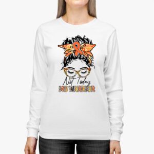 Multiple Sclerosis Awareness Messy Bun MS Warrior Longsleeve Tee 3 2