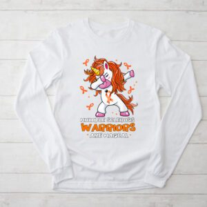 Multiple Sclerosis Warriors Magical Unicorn Orange Ribbon Longsleeve Tee