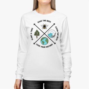 Save Bees Rescue Animals Recycle Plastic Earth Day Longsleeve Tee 2 2