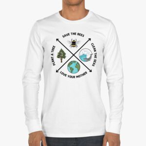 Save Bees Rescue Animals Recycle Plastic Earth Day Longsleeve Tee 3 2