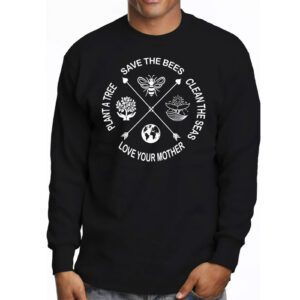 Save Bees Rescue Animals Recycle Plastic Earth Day Longsleeve Tee 3 4