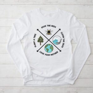 Save Bees Rescue Animals Recycle Plastic Earth Day Longsleeve Tee