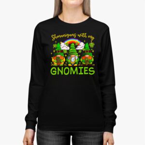 Shenanigans With My Gnomies Shamrock Happy St Patricks Day Longsleeve Tee 2 3