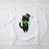 St Patricks Day Cat Shamrock For Men Women Celebration Cool Longsleeve Tee