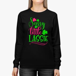 St Patricks Day Shirt Sassy Little Lassie Kids Toddler Girl Longsleeve Tee 2 1