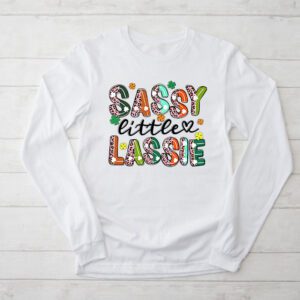 St Patricks Day Shirt Sassy Little Lassie Kids Toddler Girl Longsleeve Tee 2 4