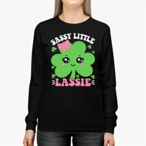 St Patricks Day Shirt Sassy Little Lassie Kids Toddler Girl Longsleeve Tee 2 5