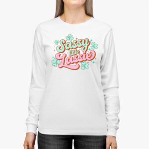 St Patricks Day Shirt Sassy Little Lassie Kids Toddler Girl Longsleeve Tee 3