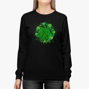 St Patricks day Shamrock Basketball Irish Boys Girls Men Longsleeve Tee 2 1