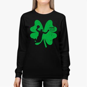 St Patricks day Shamrock Basketball Irish Boys Girls Men Longsleeve Tee 2 2