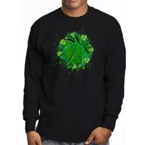 St Patricks day Shamrock Basketball Irish Boys Girls Men Longsleeve Tee 3 1