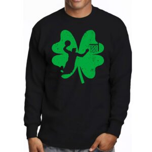 St Patricks day Shamrock Basketball Irish Boys Girls Men Longsleeve Tee 3 2