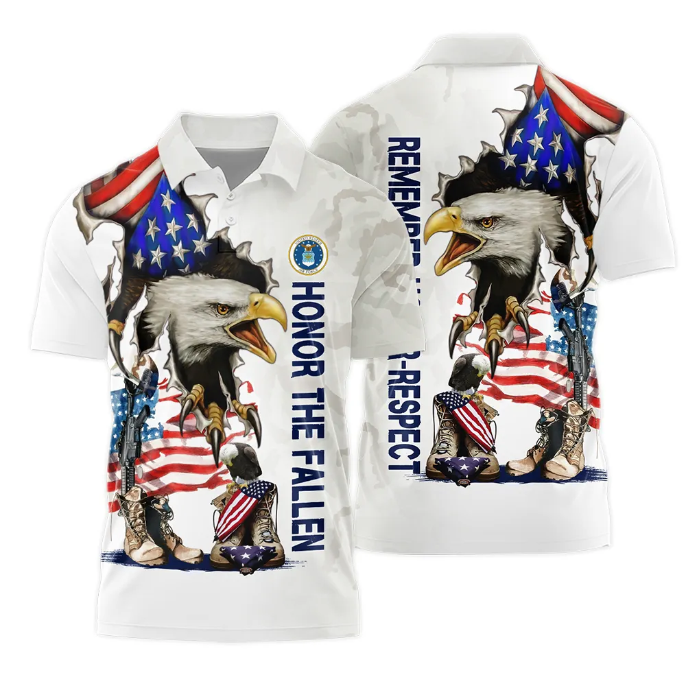 Veteran Remember Honor Respect U.S. Air Force Veterans Polo Shirt
