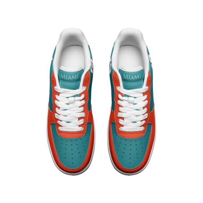 Miami Dolphins Air Force 1 Sneakers AF1 Shoes EAF1036 2