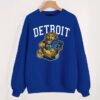 Detroit Football Vintage Mascot Royal Color Comfort Sweatshirt Retro American Football Comfort Colors Sweatshirt ECS1010