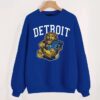 Detroit Football Vintage Mascot Royal Color Comfort Sweatshirt Retro American Football Comfort Colors Sweatshirt ECS1079