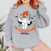 Go Cleveland Football Funny Ghost Vintage Comfort Sweatshirt Football Retro Comfort Sweatshirt Football Mom Shirt ECS1067