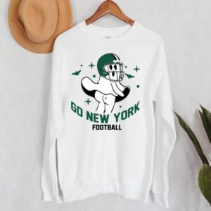 Go New York Green Team Football Funny Ghost Vintage Comfort Sweatshirt Football Retro Comfort Colors Sweatshirt ECS1092