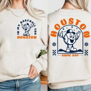 Houston Baseball Era Vintage 2 Side Comfort Sweatshirt In My Baseball Era Cute Shirt ECS1106