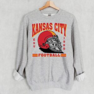 Kansas City Football Est 1960 Retro Comfort Sweatshirt Football Retro Comfort Sweatshirt For Dad ECS1076