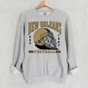 New Orleans Football Est 1967 Retro Comfort Sweatshirt Football Retro Comfort Sweatshirt For Dad ECS1016