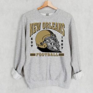 New Orleans Football Est 1967 Retro Comfort Sweatshirt Football Retro Comfort Sweatshirt For Dad ECS1108